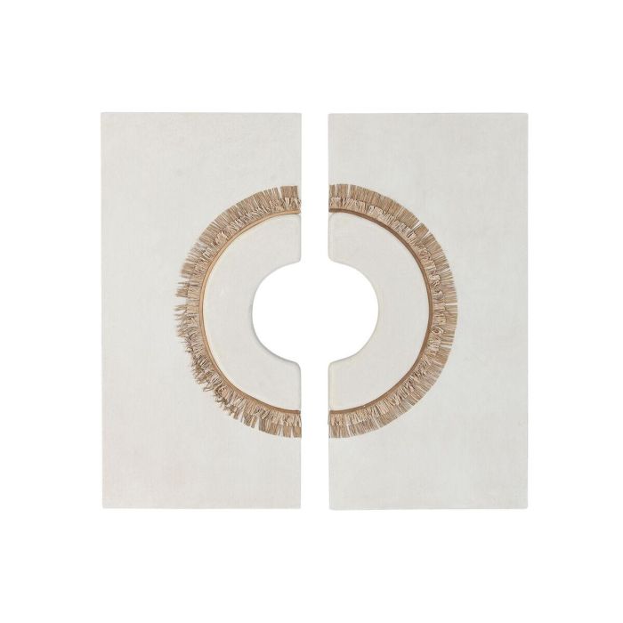 DKD Home Decor Decoración Pared Scandi Blanco Natural 120x120 cm Set de 2 0 DKD Home Decor Decoración Pared Scandi Blanco Natural 120x120 cm Set de 2 0