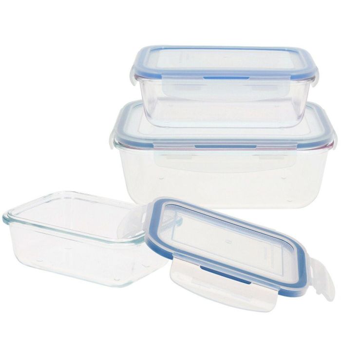 Set de Recipientes de Cocina Herméticos Apilables Max Home 6 Unidades 23 x 7,5 x 17,5 cm 6