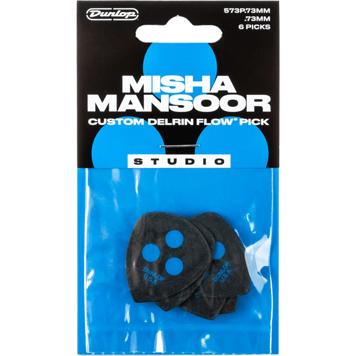 Dunlop Púas Delrin Flow Misha Mansoor - 0,73 Mm - Pack 6 Unidades 3