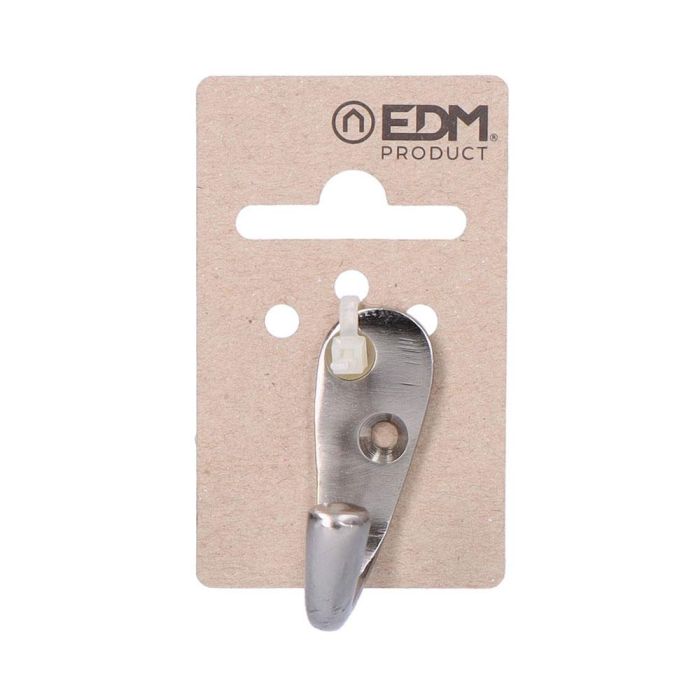 Edm Colgador de latón níquel mate 4 x 4,5 cm - Plata mate 0 Edm Colgador de latón níquel mate 4 x 4,5 cm - Plata mate 0