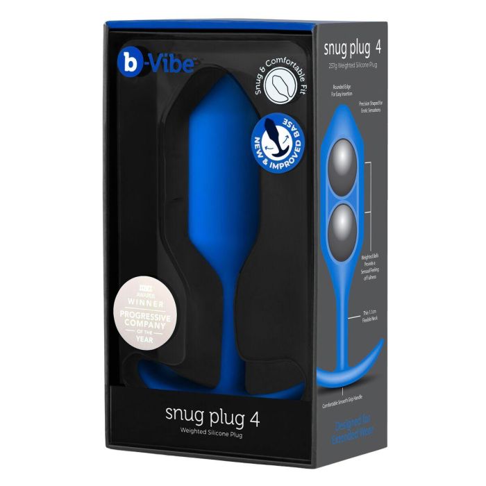 Plug Anal B-Vibe 4 Azul Azul marino Plug Anal B-Vibe 4 Azul Azul marino