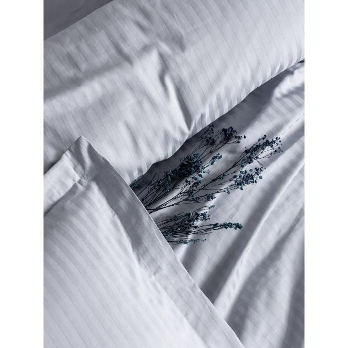 Juego de cama - 1 funda nórdica 220x240 cm + 2 fundas de almohada 60x60 cm - 100% algodón satén - Gris 1 Juego de cama - 1 funda nórdica 220x240 cm + 2 fundas de almohada 60x60 cm - 100% algodón satén - Gris 1