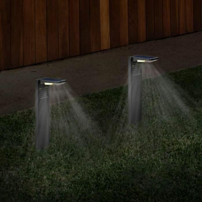 Lumisky LUM3666162002817 Juego de 2 Balizas Solares para Plantar LED Blanco Frío H41 cm 3
