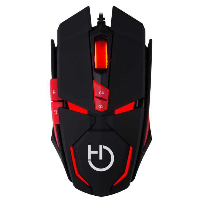 Hiditec Mouse Raton Gaming Micrurus 8100DPI Laser 9 Botones USB Negro y Rojo Hiditec Mouse Raton Gaming Micrurus 8100DPI Laser 9 Botones USB Negro y Rojo