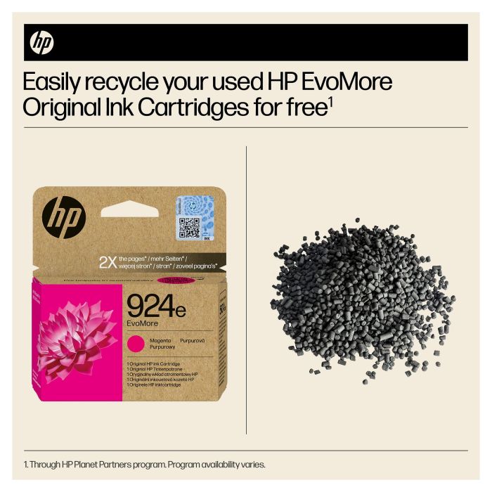 HP 924e Cartucho de Tinta Original Magenta Alto Rendimiento (XL) 800 páginas