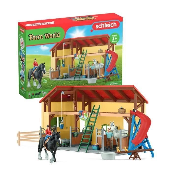 Schleich SCH342485 Estable de Juguete 42485 para Animales de Granja - Colección Mundo Agrícola