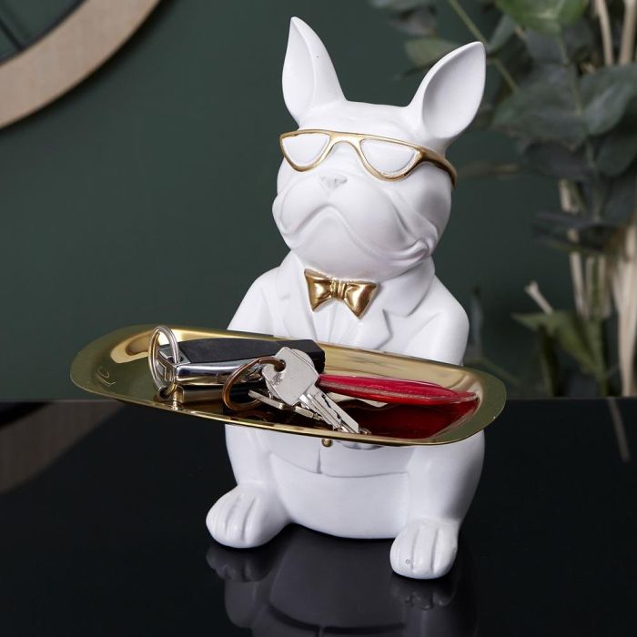 Vaciabolsillos Bulldog Blanco Home Deco Factory 3