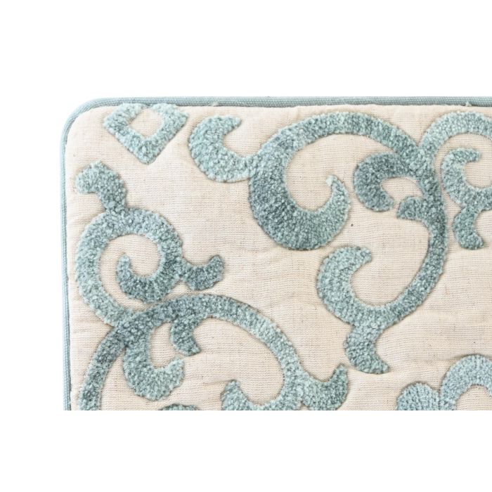 DKD Home Decor Funda de Cojín Tradicional de Polyester Azul con Cremallera 50 x 50 cm 1