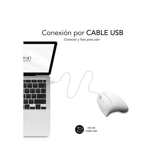 SUBBLIM GLIDE VERTICAL ERGO WIRED MOUSE WHITE 1 SUBBLIM GLIDE VERTICAL ERGO WIRED MOUSE WHITE 1