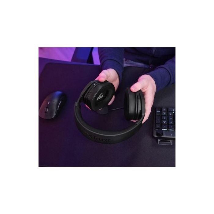 Trust Gaming 25447 GXT 492 Carus Auriculares Gaming Circumaurales con Micrófono, Jack 3.5mm, Multiplataforma PC PS5 Xbox Switch, Negros 1 Trust Gaming 25447 GXT 492 Carus Auriculares Gaming Circumaurales con Micrófono, Jack 3.5mm, Multiplataforma PC PS5 Xbox Switch, Negros 1