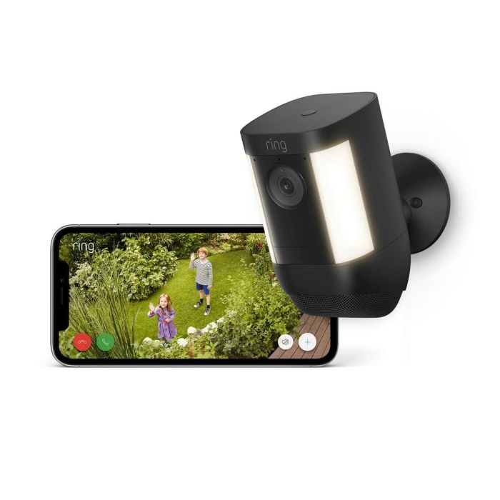 Ring RIN1697206363591 Cámara de vigilancia Spotlight Pro Battery negra HD 1080p Visión nocturna Inalámbrica 7