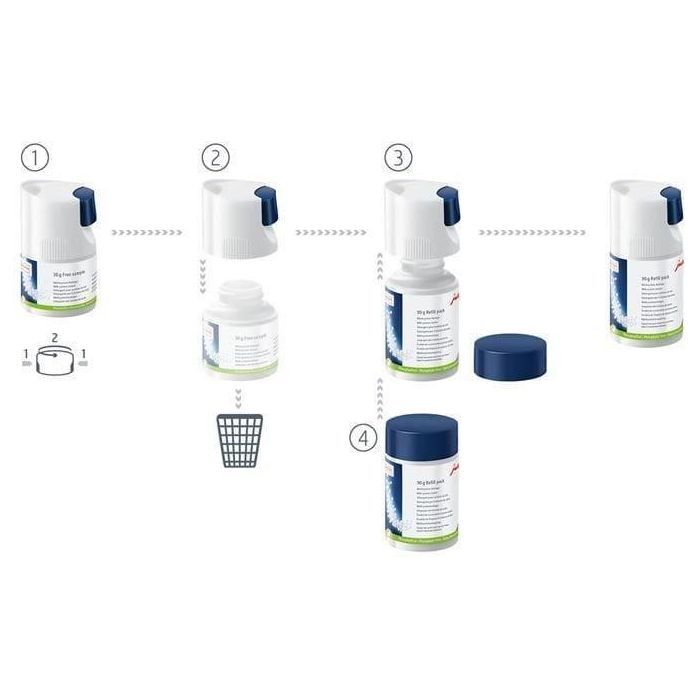 Jura JUR7610917241576 Recambio de detergente para sistema de leche de capuchino 1 Jura JUR7610917241576 Recambio de detergente para sistema de leche de capuchino 1