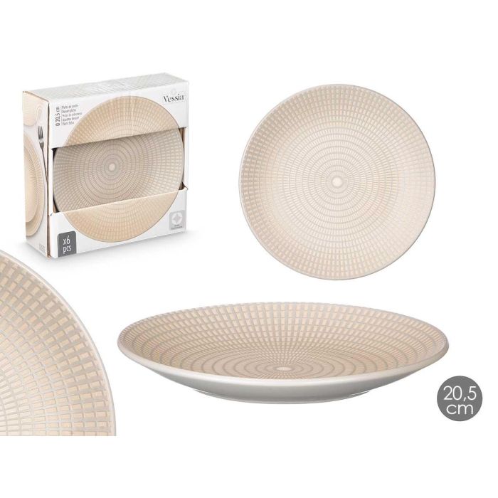 Plato Postre 20,5 Cm Grabado Gris Vessia (24 Unidades) Plato Postre 20,5 Cm Grabado Gris Vessia (24 Unidades)