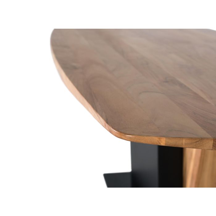 GINER Y COLOMER Mesa de Comedor Acacia y Metal 190x90 cm Natural y Negro 4