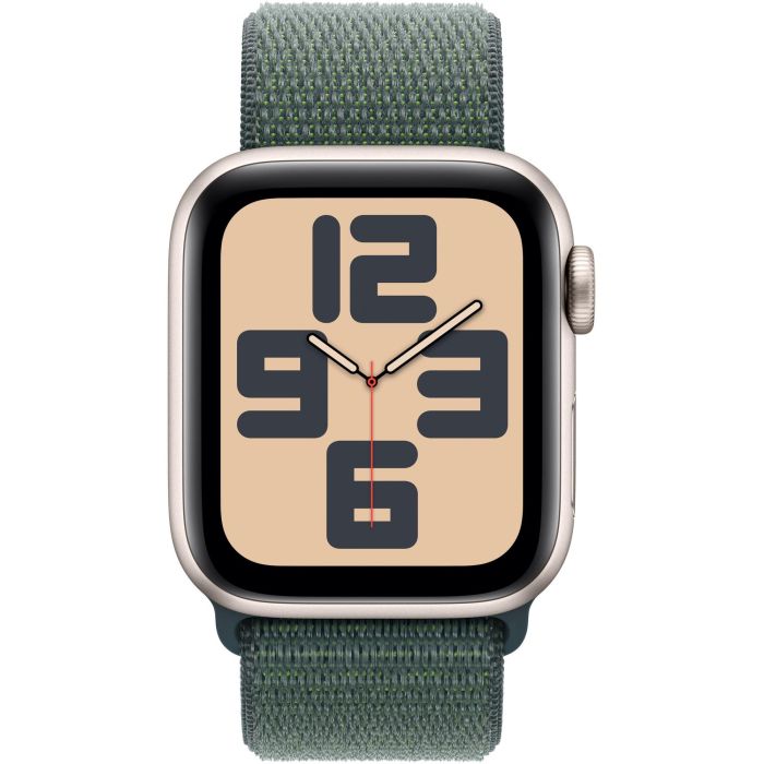 APPLE Watch SE GPS + Cellular 40mm Starlight Aluminium Case with Lake Green Sport Loop 1