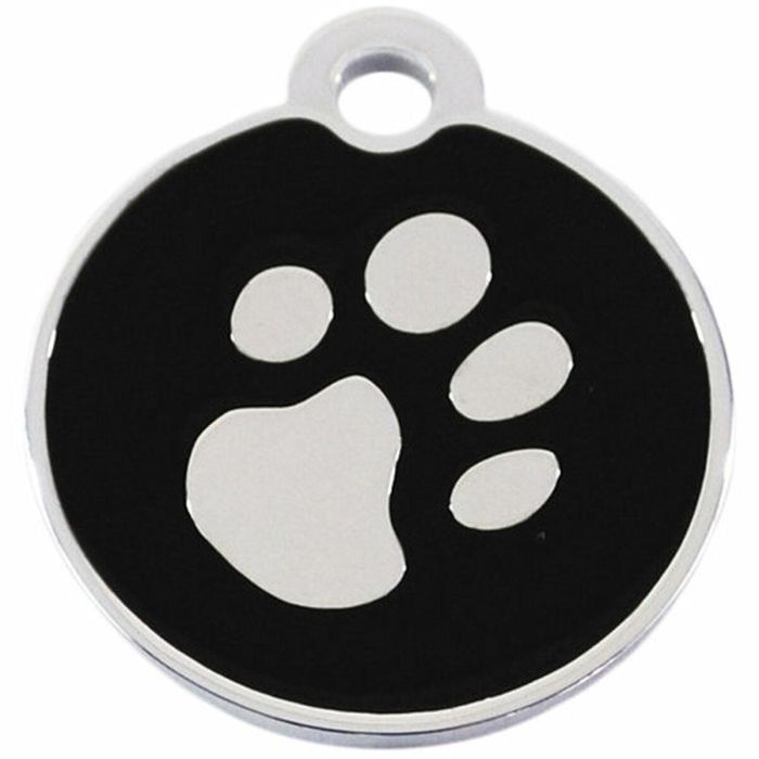 Placa identificativa Imarc Circle Negro Plateado 1