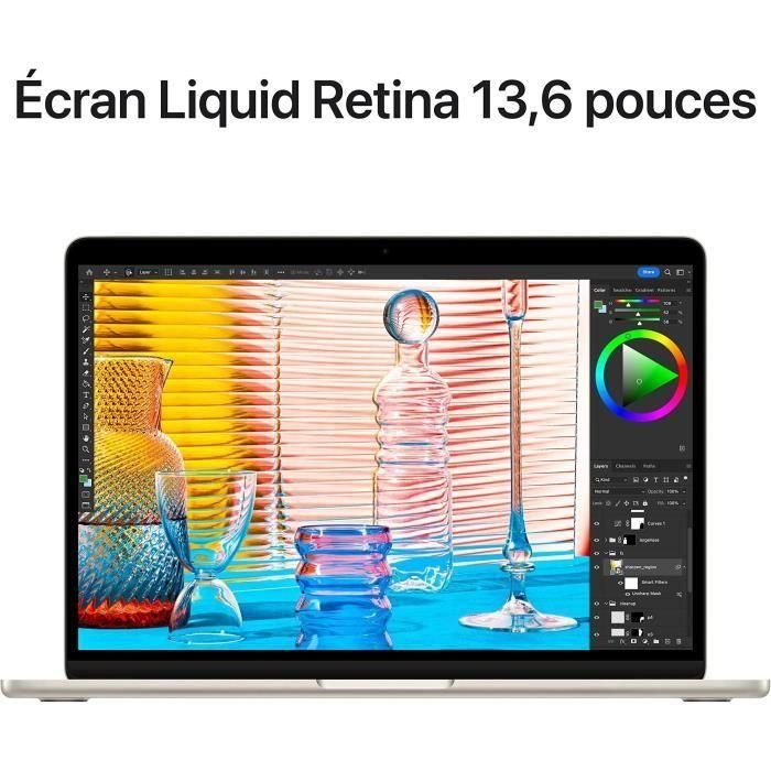 Apple - MacBook Air M2 de 13,6'' - 16 GB de RAM - 256 GB de almacenamiento - CPU de 8 núcleos - GPU de 8 núcleos - Starlight 3 Apple - MacBook Air M2 de 13,6'' - 16 GB de RAM - 256 GB de almacenamiento - CPU de 8 núcleos - GPU de 8 núcleos - Starlight 3