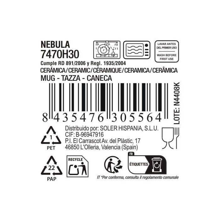 La Mediterranea Mug 310 ml "Nebula" Md 4