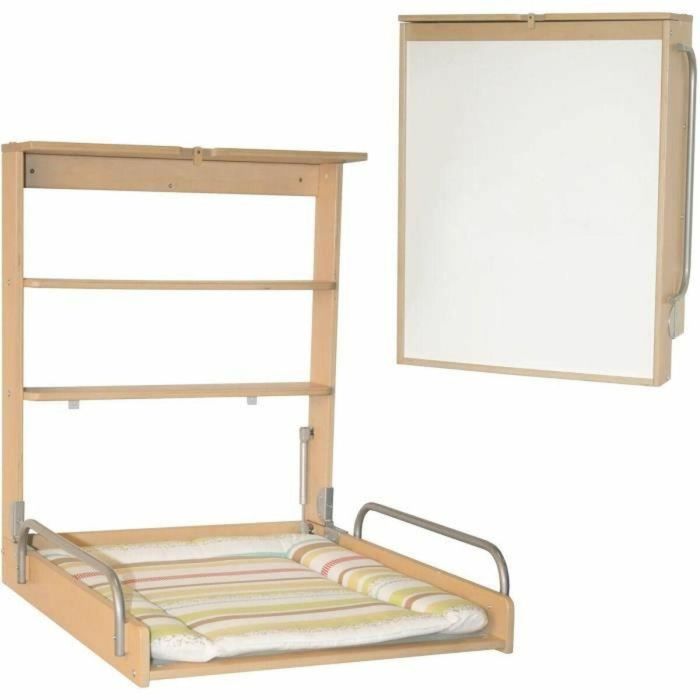 Roba ROB4005317251370 Cambiador Plegable de Pared DSCHUNGELBABY con Colchón Rayas Multicolor, 2 Estantes Integrados, Madera Natural 0 Roba ROB4005317251370 Cambiador Plegable de Pared DSCHUNGELBABY con Colchón Rayas Multicolor, 2 Estantes Integrados, Madera Natural 0