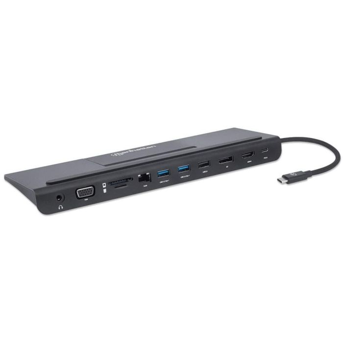 MANHATTAN USB-C 11-in-1-Dockingstation MST für drei Monitore 1
