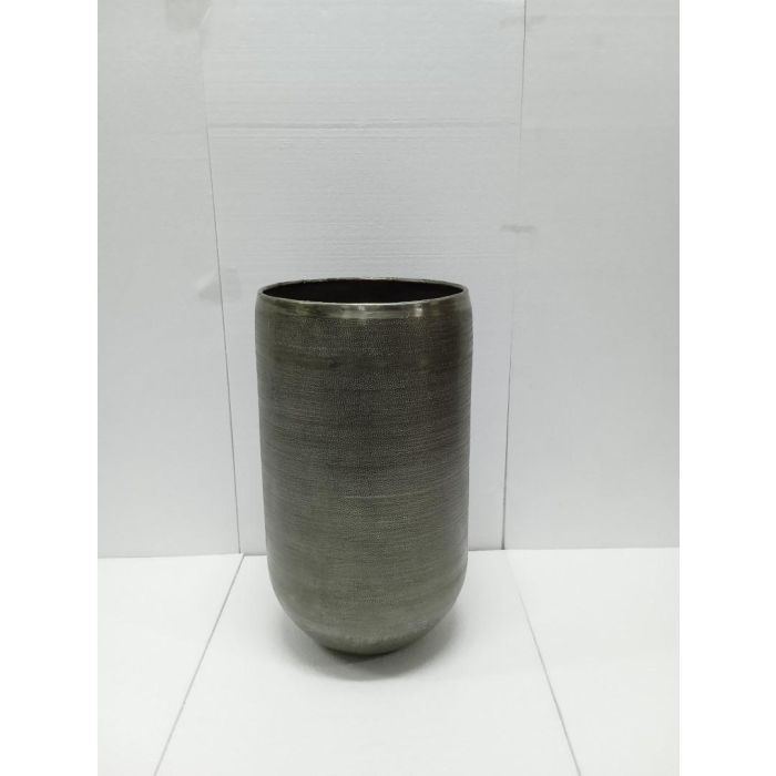 DKD Home Decor Macetero Moderno Verde Musgo y Dorado de Aluminio, Set de 2 Piezas, 35 x 64 x 35 cm 2