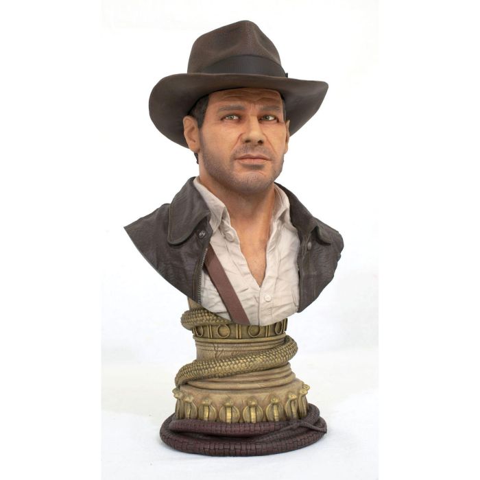 Diamond Select Toys Figura Indiana Jones Legends in 3D: Raiders of the Lost Ark, Busto 1/2, Edición Limitada