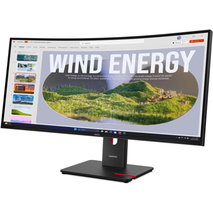 Lenovo T34WD-40 Monitor ThinkVision Curvo 34" VA QHD 3440x1440 120Hz USB-C Docking 96W 1