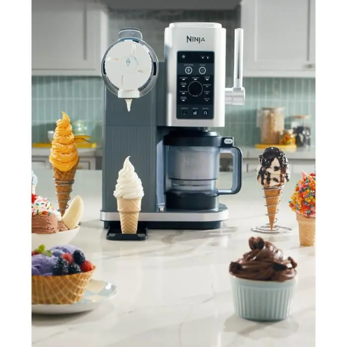 Ninja Heladera Creami Swirl NC701EU, Capacidad 480 ml, 13 Programas (incluye Helado Suave), 2 Recipientes 2