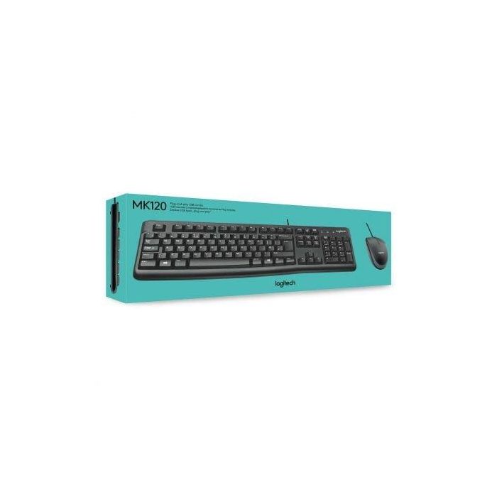 LOGITECH TECLADO + RATON MK120 optico usb 2.0 negro 4