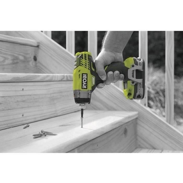Destornillador de impacto RYOBI 18 voltios - 3 velocidades 1 Destornillador de impacto RYOBI 18 voltios - 3 velocidades 1