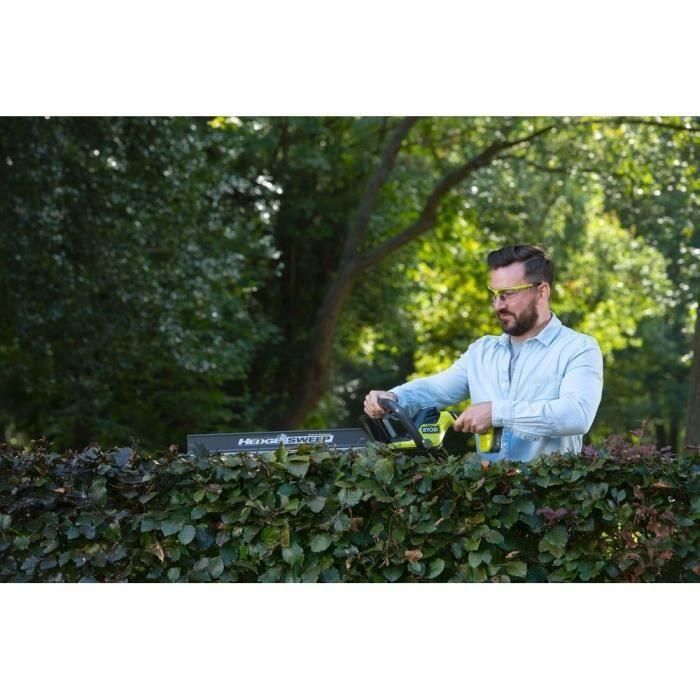 Cortasetos inalámbrico RYOBI ONE + LINEA 18V - Diseño en línea - Cuchillas de 55 cm - Espaciado de 24 mm - Se vende sin batería ni cargador 4 Cortasetos inalámbrico RYOBI ONE + LINEA 18V - Diseño en línea - Cuchillas de 55 cm - Espaciado de 24 mm - Se vende sin batería ni cargador 4