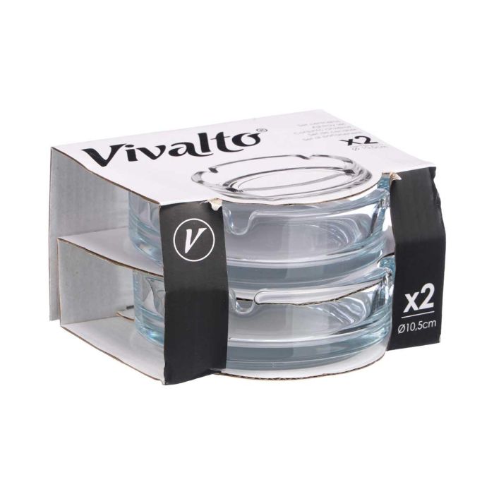 Set 2 Cenicero Vidrio Grande 10,5Cm Vivalto (36 Unidades) 1 Set 2 Cenicero Vidrio Grande 10,5Cm Vivalto (36 Unidades) 1