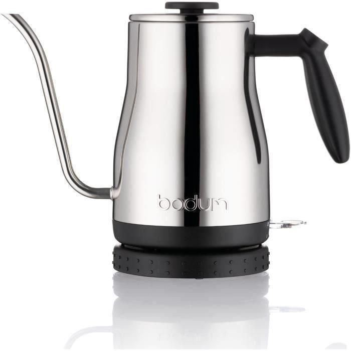 BODUM - BISTRO Hervidor eléctrico con pico largo, 1.200 W, 1,0 l, acero inoxidable BODUM - BISTRO Hervidor eléctrico con pico largo, 1.200 W, 1,0 l, acero inoxidable