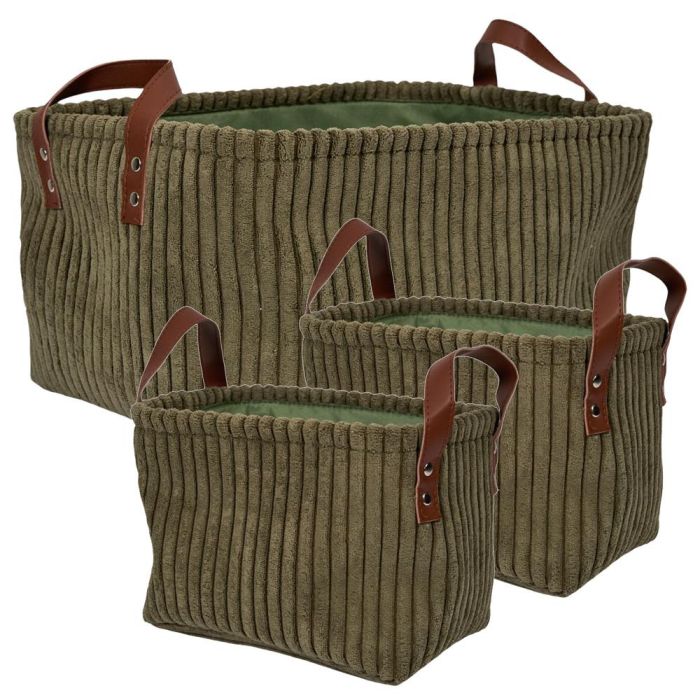 Juego De 3 Cestas Verdes Scott Home Deco Factory 0 Juego De 3 Cestas Verdes Scott Home Deco Factory 0