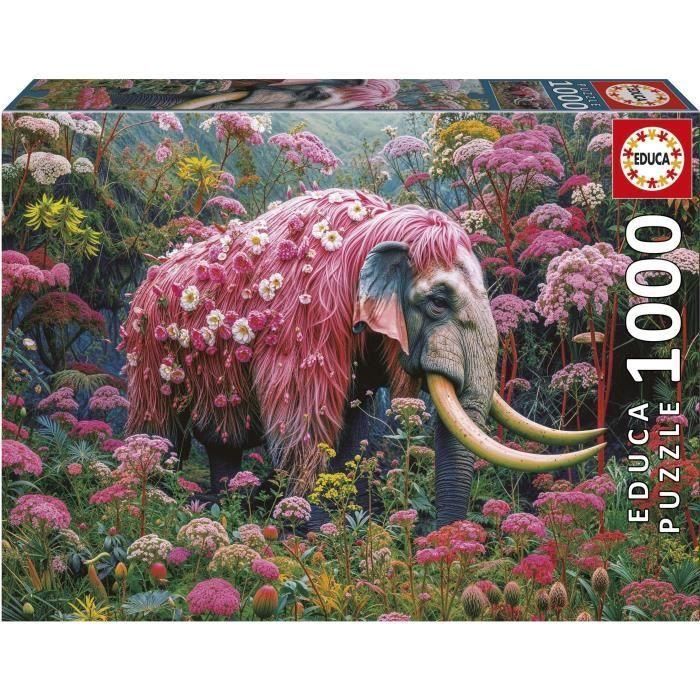 Educa Puzzle 1000 piezas Elefante Floral para adultos y niños a partir de 10 años