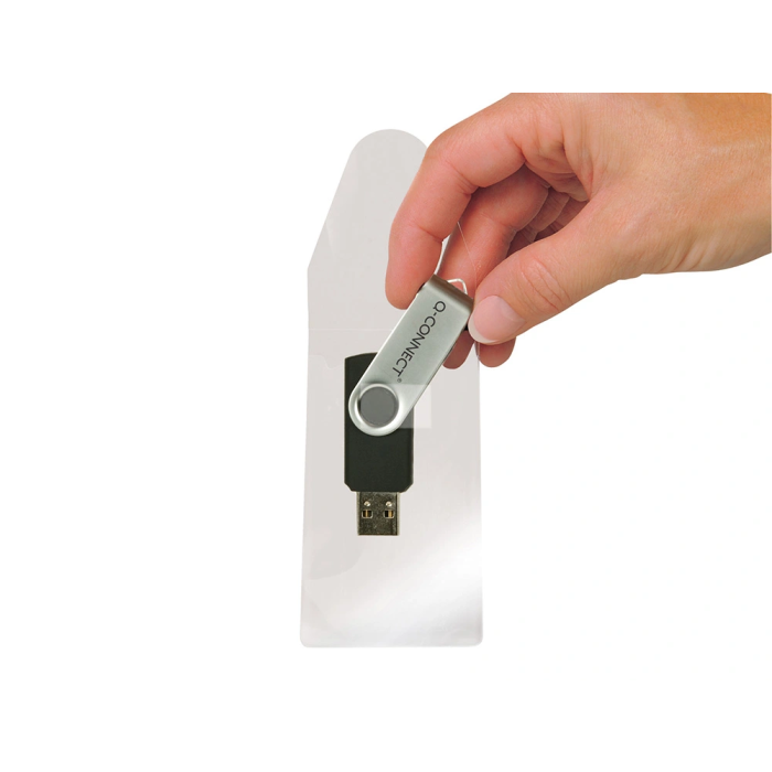 Q-connect Funda Autoadhesiva para Memorias USB 52,5x90mm Capacidad 10 Unidades 1