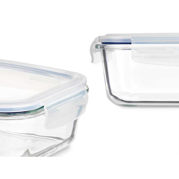 Fiambrera Borosilicato Hermetica 640Ml Vivalto 17X6CM (24 Unidades) 3 Fiambrera Borosilicato Hermetica 640Ml Vivalto 17X6CM (24 Unidades) 3