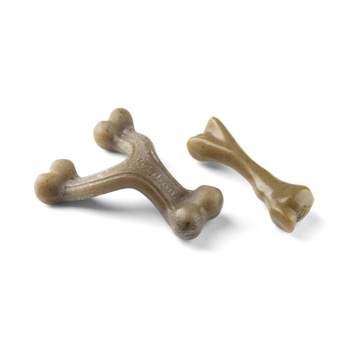 Nylabone Mordedor de Nylon Resistente para Cachorros, Pack Doble Gourmet Sabor Bacon y Mantequilla de Cacahuete, Talla S (Hasta 11 kg) 0 Nylabone Mordedor de Nylon Resistente para Cachorros, Pack Doble Gourmet Sabor Bacon y Mantequilla de Cacahuete, Talla S (Hasta 11 kg) 0