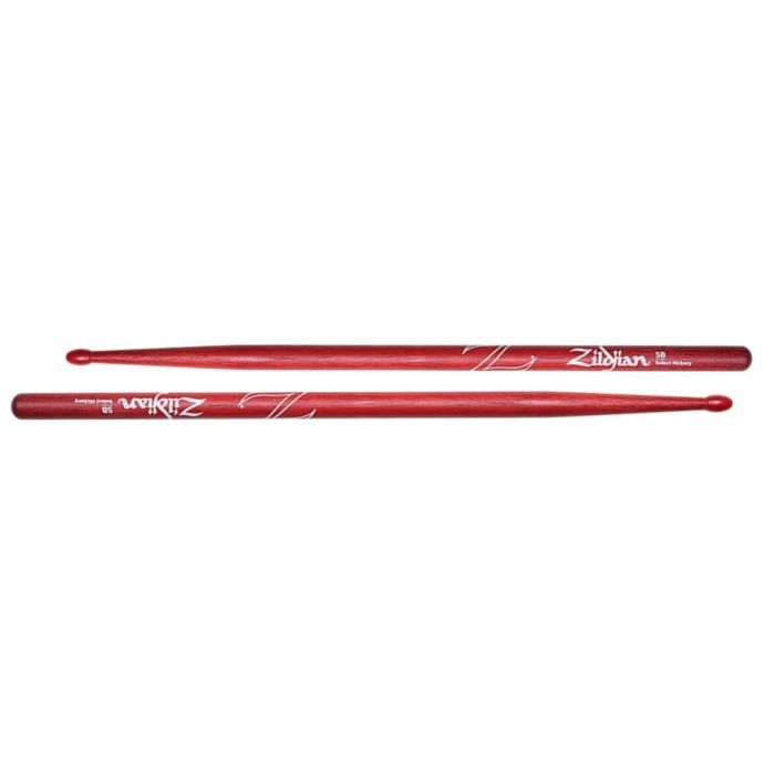 Zildjian Baquetas 5A Hickory Nylon Roja - Diámetro .600" | 1.52cm, Longitud 16" | 40.64cm