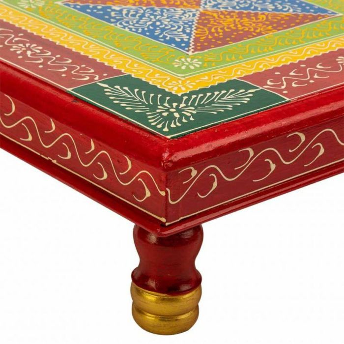 Mesa auxiliar Alexandra House Living Rojo Aluminio Madera MDF 38 x 14 x 38 cm 2