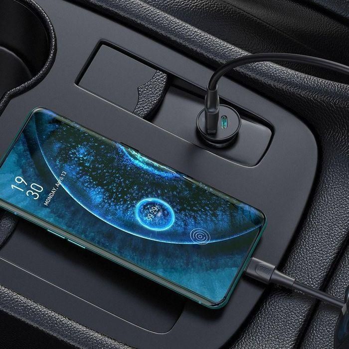 Techly Mini Car Charger USB-A and USB-C Quick Charge 3.0 38W in Black Metal 6 Techly Mini Car Charger USB-A and USB-C Quick Charge 3.0 38W in Black Metal 6