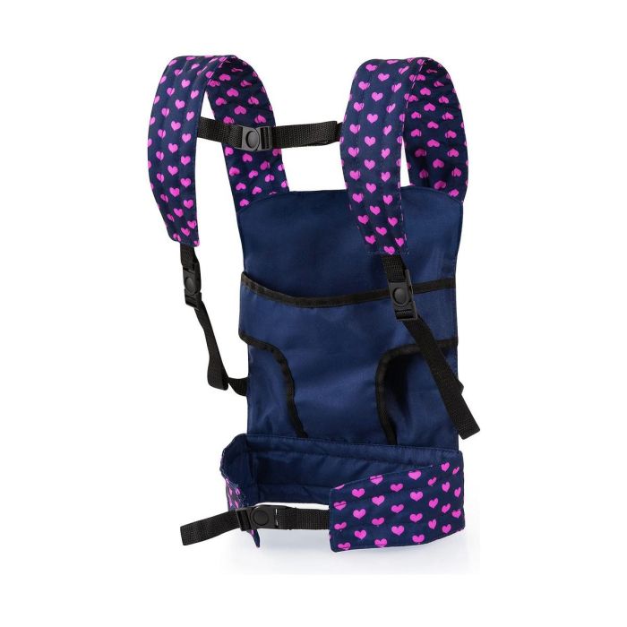 Mochila bebé paseo azul marino para muñecas o peluches de hasta 46 cm 5