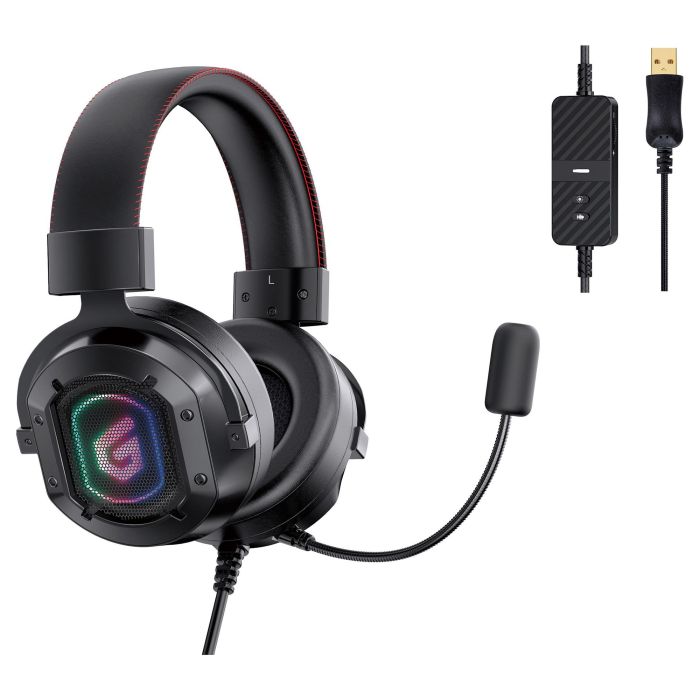 Conceptronic Auricular Gaming Athan02B USB Micrófono Sonido Envolvente 7.1 Compatible PC PS4 1