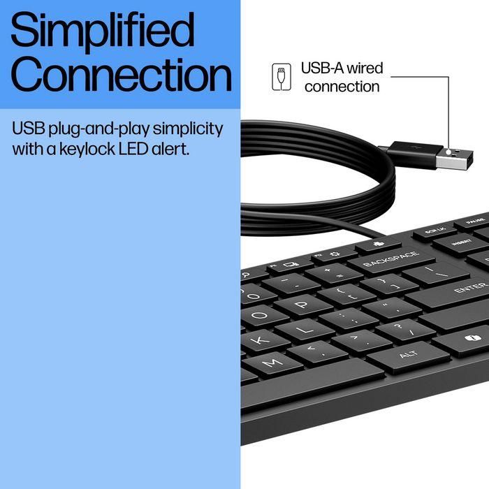 HP 320K Teclado USB con Cable para Escritorio, Distribución UK 8