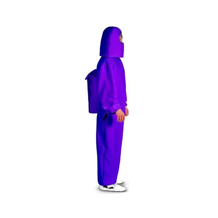 My Other Me Disfraz Among Us Impostor Purple Talla XL (Escafandra y Traje con Cremallera y Bolsillos)