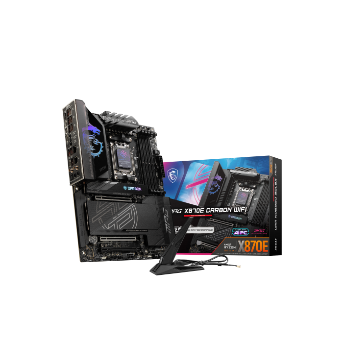 MSI MPG X870E CARBON WiFi Placa Base AMD AM5 X870 4DDR5 LAN 5G WiFi 7 BT 5.4 ATX 911-7E49-08S 0 MSI MPG X870E CARBON WiFi Placa Base AMD AM5 X870 4DDR5 LAN 5G WiFi 7 BT 5.4 ATX 911-7E49-08S 0