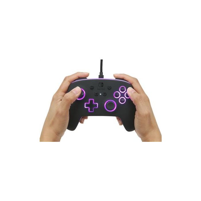 PowerA 1510925-01 Mando con Cable Mejorado Spectra LED para Nintendo Switch, 8 Colores, Efectos LED, Botones Asignables, Compatible con Switch y Switch OLED 11