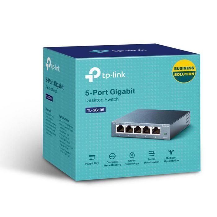 Switch TP-Link TL-SG105 5 Puertos/ RJ-45 10/100/1000 2 Switch TP-Link TL-SG105 5 Puertos/ RJ-45 10/100/1000 2