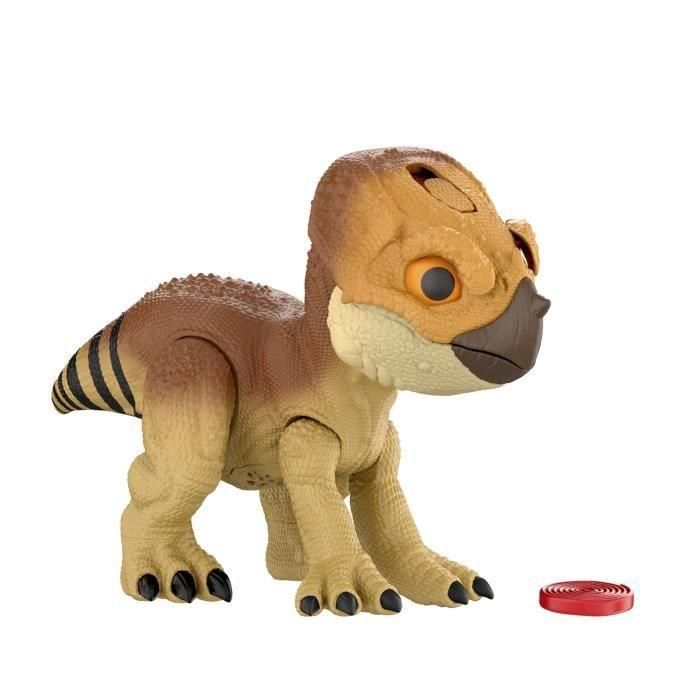Mattel Figura Dinosaurio Jurassic World Aquilops con Sonidos - Incluye 3 Pilas LR44, Edad 4+ años