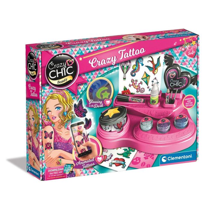 Clementoni Estudio Crazy Tatoo Kit de Tatuajes para Niños y Niñas Juguete Creativo +6 Años, Medidas 38.5x28.5x7.8 cm 7 Clementoni Estudio Crazy Tatoo Kit de Tatuajes para Niños y Niñas Juguete Creativo +6 Años, Medidas 38.5x28.5x7.8 cm 7